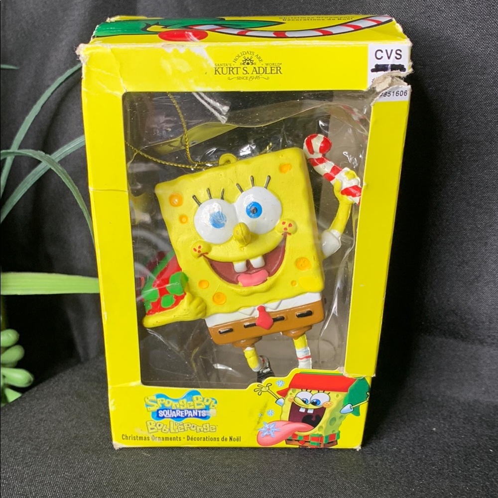 Vintage Nickelodeon SPONGE BOB SQUARE PANTS 2002 Kurt Adler Christmas ornament